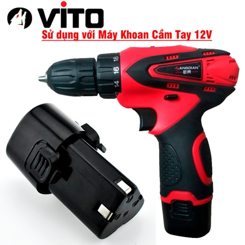 Pin 3S 12V 1500mAh VITO Dùng Máy Khoan Pin AOTUO VOTO
