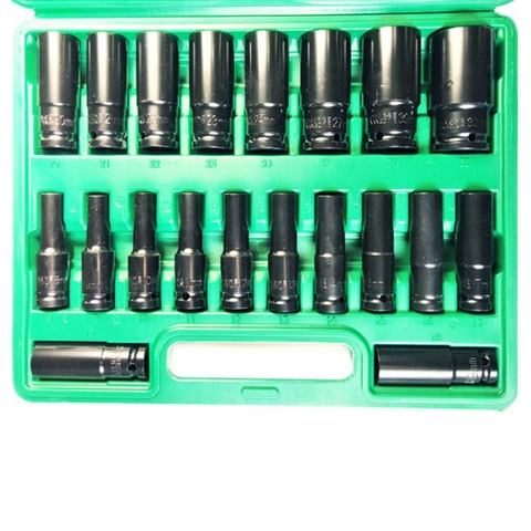 Hộp 20 Đầu Khẩu VITO 1/2 8-32mm Dài 78mm Vặn Bulong , Đầu Bulong, Đầu Tiếp, Đầu Điếu Mạ Crôm