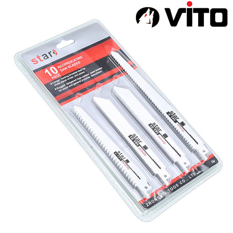 Bộ 10 Lưỡi Cưa Kiếm Đa Năng VITO Cưa Gỗ Và Kim Loại Mềm