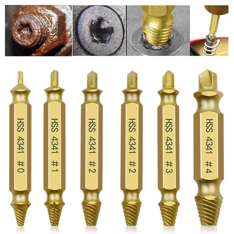Bộ 4/5/6 Mũi Khoan Lấy Ốc Vít Gãy, Ốc Vít Toét VITO Hộp Nhựa Thép 4341
