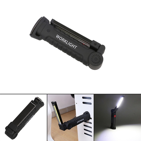Đèn Pin WorkLight LED COB + XPE Sạc Pin Đa Năng, Đế Nam Châm