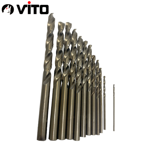 Hộp 13 Mũi Khoan Sắt, Thép, Inox Chất Liệu HSS CO Phủ Cobalt 5% Chân Tròn VITO