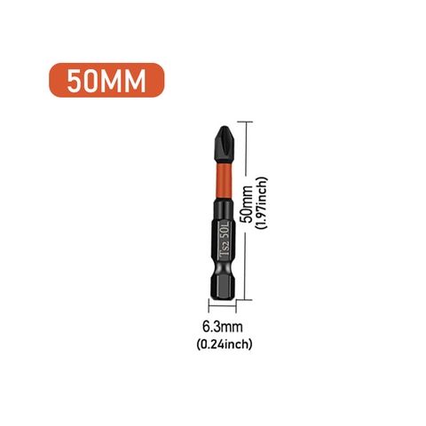 Mũi Bắn Vít Đầu PH2 Bake Chữ Thập VITO Từ Tính Cao, Chân Lục Giác Ngắn 6.35mm