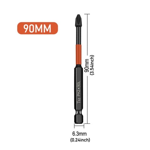 Mũi Bắn Vít Đầu PH2 Bake Chữ Thập VITO Từ Tính Cao, Chân Lục Giác Ngắn 6.35mm