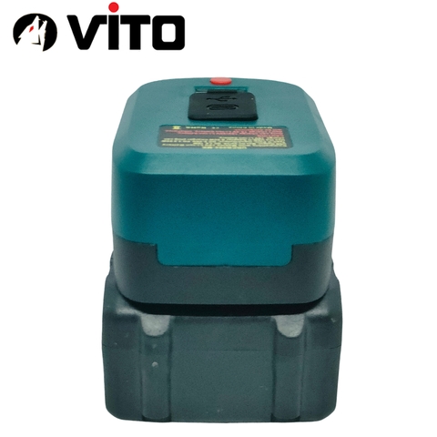 Đế 65W Sạc Nhanh Cổng Type C Sạc Điện Thoại Tích Hợp Sạc Ngược Cho Pin VITO Sử Dụng Pin Chân MAKITA 40MM