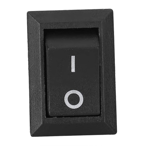 Công Tắc Bập Bênh KCD11 2 Chân Kích Thước 10x15mm 250V 3A VITOMàu Đen