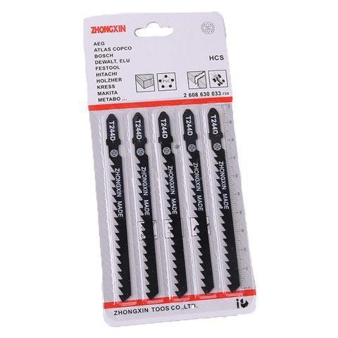 Bộ 5 Lưỡi Cưa Lọng T244D, T127D, T111C, T144D VITO Chất Liệu Thép Carbon Cưa Gỗ, Nhựa