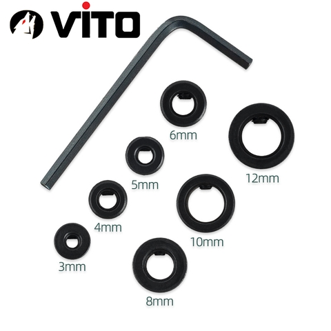 Bộ 7/8 Vòng Cữ Định Vị Chiều Sâu Mũi Khoan 3-16mm VITO Kèm Cờ Lê Lục Giác