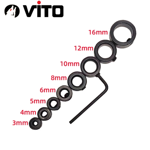Bộ 7/8 Vòng Cữ Định Vị Chiều Sâu Mũi Khoan 3-16mm VITO Kèm Cờ Lê Lục Giác