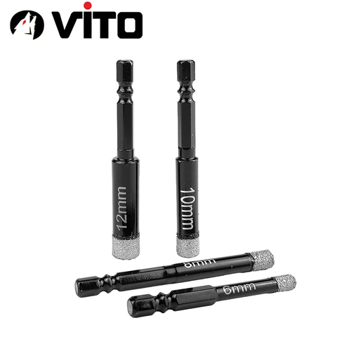 Mũi Khoan  Khoét Kính, Gạch Men, Đá Hoa, Thủy Tinh Khoan Khô VITO Đa Năng Chuôi Lục Giác 6.3mm 5-16mm
