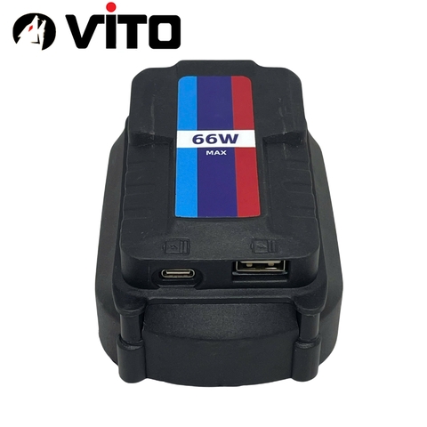 Đế Chuyển Pin VITO Chân MAKITA 40MM 5S 21V Sang USB 5V Sạc Điện Thoại