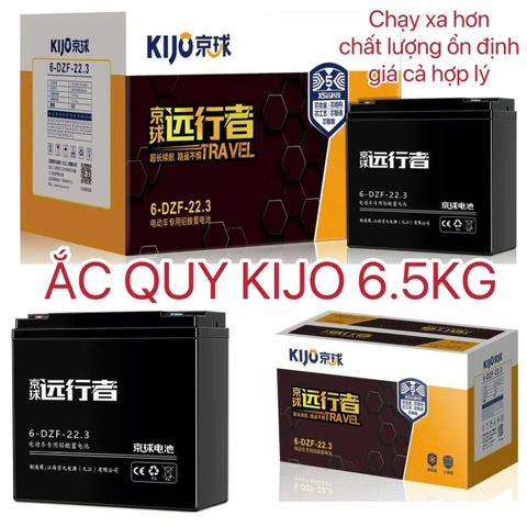 Ắc Quy XE ĐIỆN CAO CẤP Kijo 22.3AH - 6.5KG (BỘ 4 BÌNH TO)