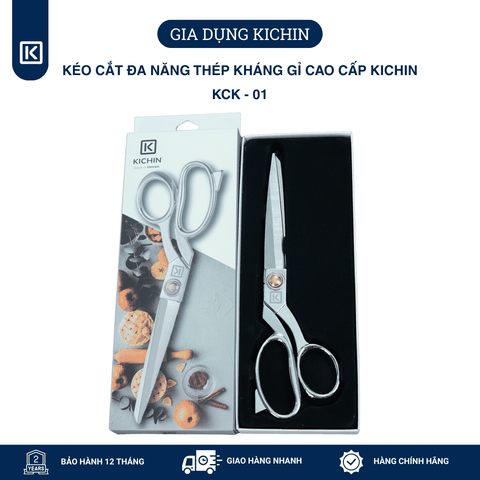 Kéo cắt đa năng thép không gỉ 420j2 cao cấp thương hiệu Kichin