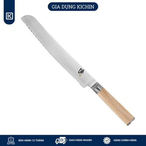 Dao cắt bánh mỳ cao cấp KAI Nhật Bản - Shun Classic White Bread thép VG-Max Damascus 69 lớp DM0705W (230mm)