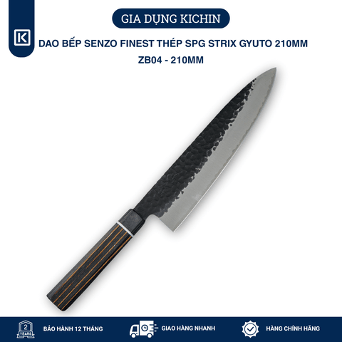 Dao Bếp Đa Năng Senzo Finest Nhật Bản Thép SPG STRIX Gyuto 210mm