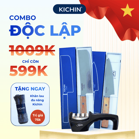 [COMBO ĐỘC LẬP] Bộ 2 dao Kichin Origin + Mài dao Kichin MK01