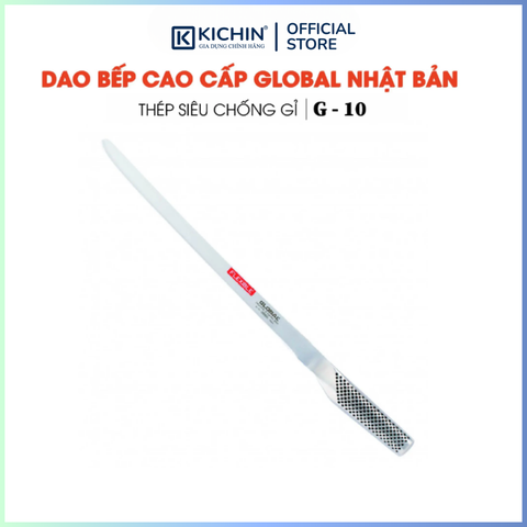 Dao bếp Nhật cao cấp Global G10 Salmon Knife - Dao phi lê cá hồi (310mm)