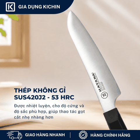 Dao bếp cao cấp KATANA Basic Chef - Dao thái thịt cá KATA402 (180mm)
