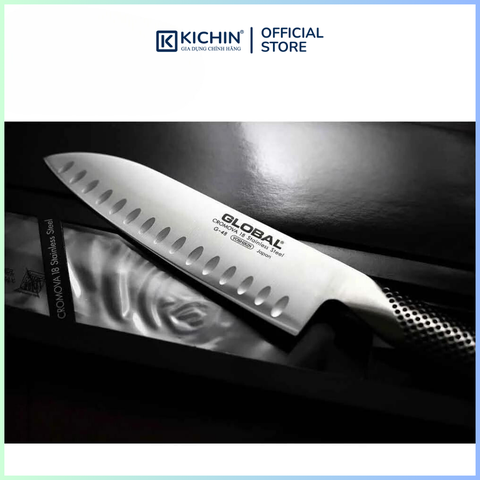 Dao bếp Nhật cao cấp Global G48 = G80 Santoku - Dao thái đa năng(180mm)