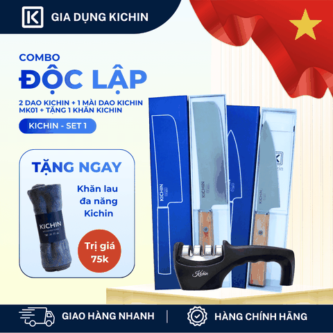 [COMBO ĐỘC LẬP] Bộ 2 dao Kichin Origin + Mài dao Kichin MK01