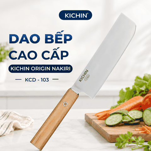 Dao bếp cao cấp thương hiệu KICHIN Origin Nakiri- Dao thái rau củ KCD-103