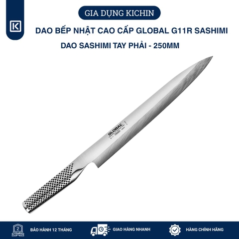 Dao bếp Nhật cao cấp Global G11R Sashimi - Dao Sashimi tay phải (250mm)