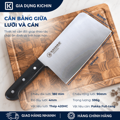 Dao bếp chặt chuyên dụng KATANA Essential Chopping - KATA205 (180mm)
