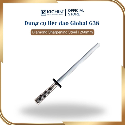 Dụng cụ liếc dao Global G38 Diamond Sharpening Steel (260mm)
