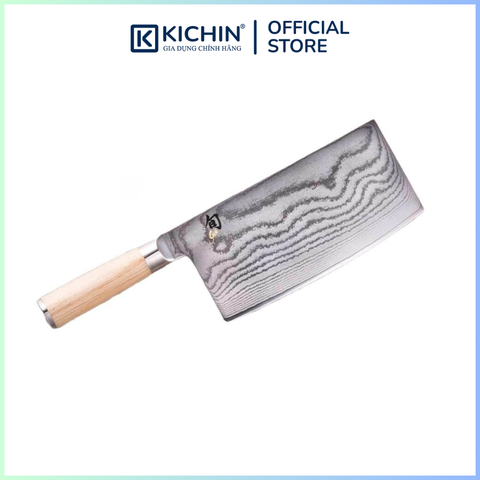 Bộ 2 dao bếp Nhật cao cấp KAI Shun Classic White gồm Vegetable Cleaver  và Paring - Bộ dao thái thịt, đa năng DMS0500W
