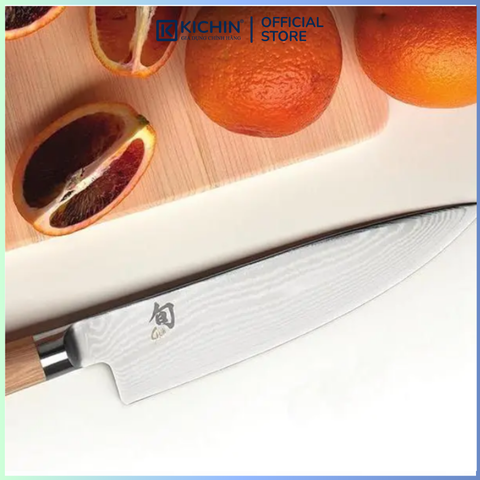 Dao thái thịt cá cao cấp KAI Nhật Bản - Shun Classic White Chef thép VG-Max Damascus 69 lớp DM0706W (200mm)