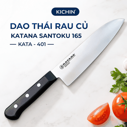 Dao bếp cao cấp KATANA Basic Santoku - Dao thái đa năng KATA401 (165mm)