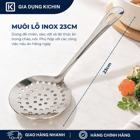 Muôi vớt thức ăn inox cao cấp Kai Nhật Bản siêu bền