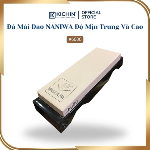 Đá mài dao tinh Naniwa độ mịn #6000 (có đế) (185x65x15) NKP-6000C