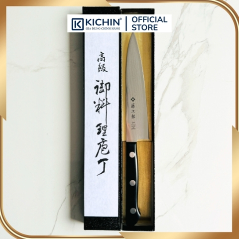 Dao bếp Nhật cao cấp Tojiro Petty thép Damascus 37 lớp VG10 - Dao gọt hoa quả 135mm F333