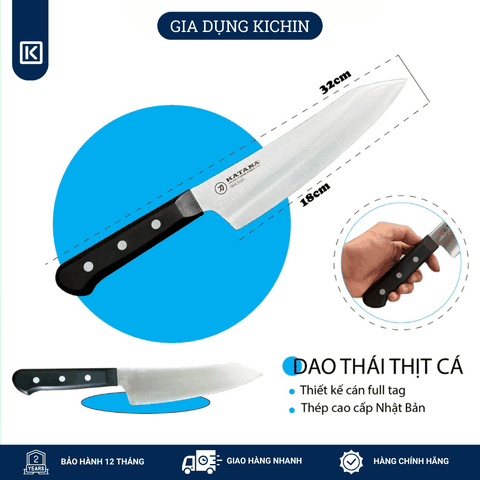 Bộ 5 chiếc dao bếp cao cấp KATANA Basic - Set 5 KATASET5 đa năng - Thái thịt cá (5 chiếc)