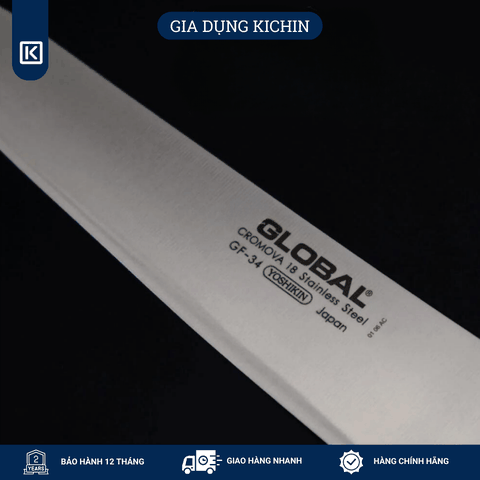 Dao bếp Nhật cao cấp Global GF34 Chef - Dao thái thịt cá (270mm)