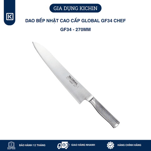 Dao bếp Nhật cao cấp Global GF34 Chef - Dao thái thịt cá (270mm)