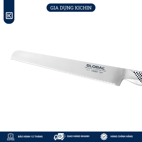 Dao bếp Nhật cao cấp Global G9 Bread - Dao cắt bánh mỳ (220mm)