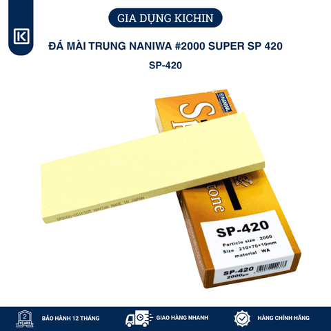 Đá mài trung Naniwa Nhật Bản #2000 SUPER SP 420 (210x70x10)