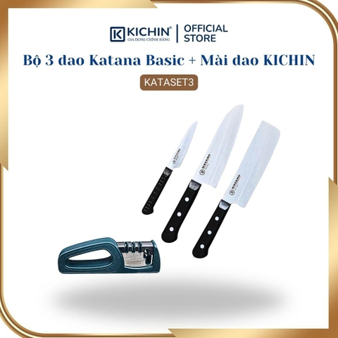 COMBO 3 dao KATANA Basic + Mài dao KICHIN