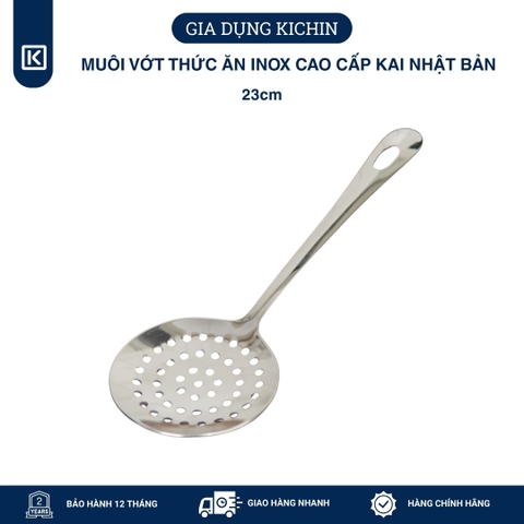 Muôi vớt thức ăn inox cao cấp Kai Nhật Bản siêu bền