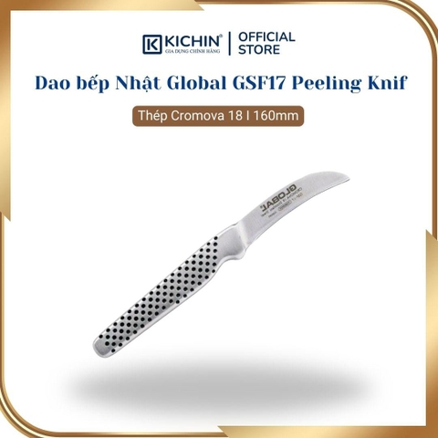 Dao bếp Nhật cao cấp Global GSF17 Peeling Knife, Curved - Dao bóc gọt hoa quả (60mm)