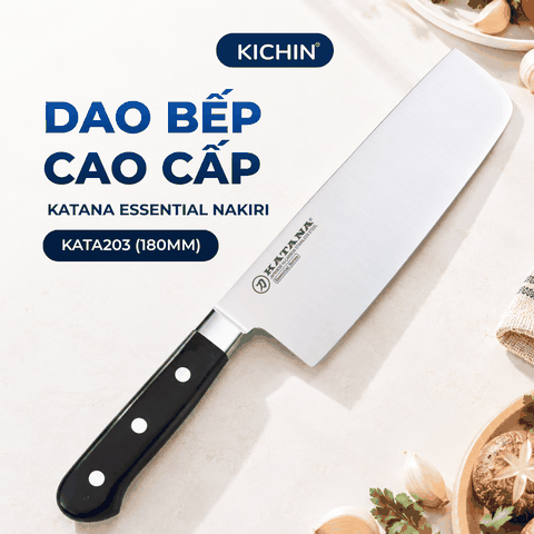 Dao bếp thương hiệu cao cấp KATANA Essential Nakiri - Dao thái rau củ quả KATA203 (180mm)