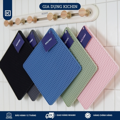 Miếng Lót Silicone chịu nhiệt cao cấp Thương Hiệu KICHIN - Bảo vệ, chống trầy bề mặt bếp, bàn, lót nồi
