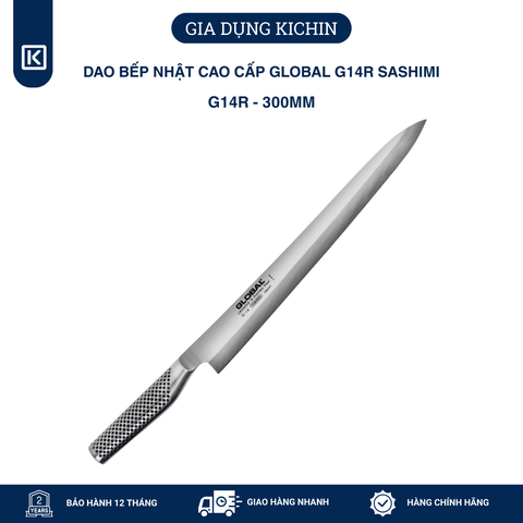 Dao bếp Nhật cao cấp Global G14R Sashimi - Dao Sashimi tay phải (300mm)