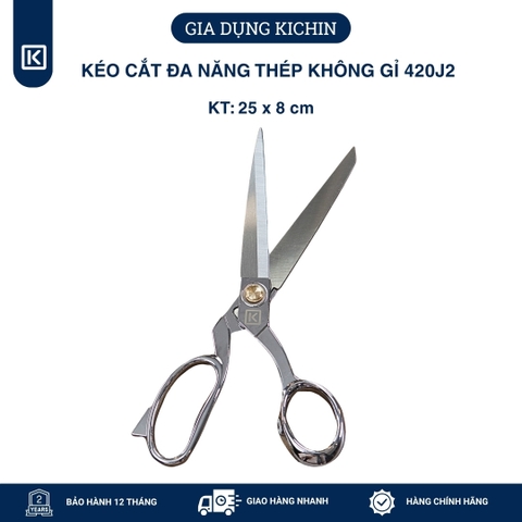 Kéo cắt đa năng thép không gỉ 420j2 cao cấp thương hiệu Kichin