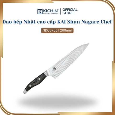 Dao bếp Nhật cao cấp KAI Shun Nagare Chef - Dao thái thịt cá NDC0706 (200mm)