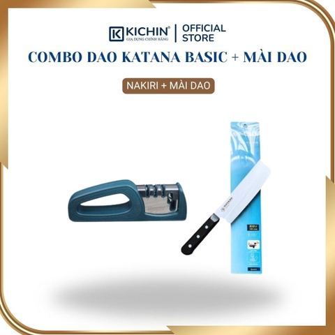 Combo Dao Katana Basic Nakiri + Mài dao Kichin