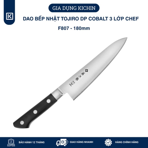 Dao bếp Nhật cao cấp TOJIRO CLASSIC DP Cobalt 3 lớp Chef F807 (180mm)