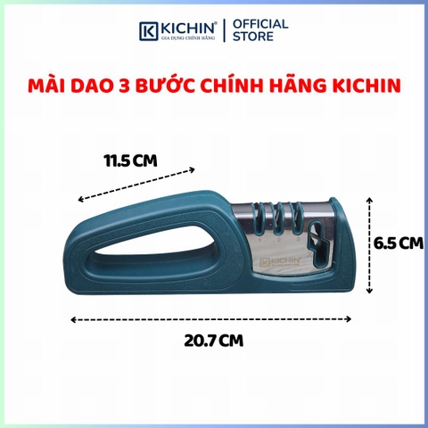 Combo dao Kataba Basic Nakiri + Petty + Dụng cụ mài dao 3 bước KICHIN